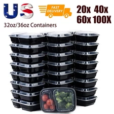 Meal Prep Food Containers with Lids Microwavable 20-100PCS Compartment Container