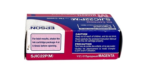 Genuine Epson Ink Cartridge SJIC22P(M) (Magenta) for TM-C3500 New - Picture 2 of 8