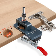 Metal Concealed Hinge Jig, 35MM Cabinet Hinge Jig Drilling Hole Puncher with Qui