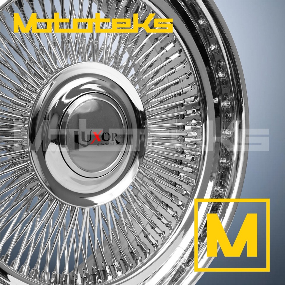 24X10 144 SPOKE STRAIGHT LACE 2-PIECE ALUMINUM WIRE WHEELS CHROME 4 ...