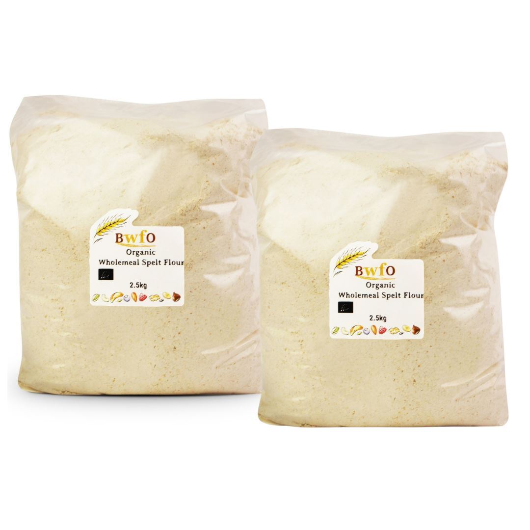 Organic Spelt Flour Wholemeal 5kg | BWFO | Free UK Mainland P&P