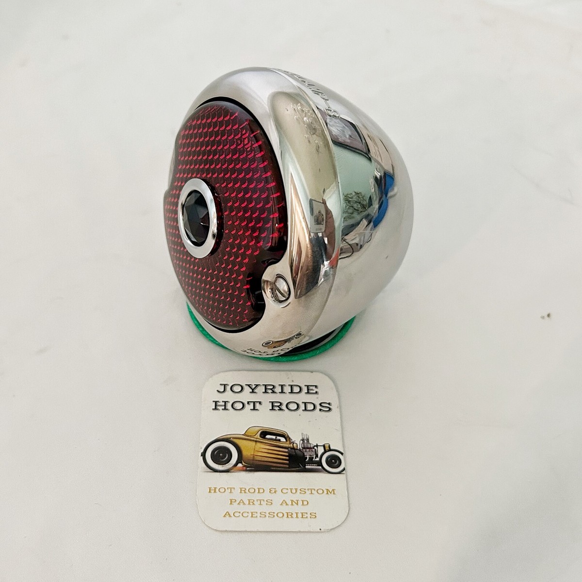 1933-36 Ford Tail Light w/ Blue Dot- R/H - POLISHED S/S- Hot Rod