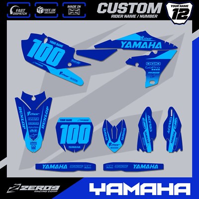 YAMAHA MOTOCROSS GRAFIK CUSTOM MX GRAFIK AUFKLEBER KIT YZ YZF BLOK BLU/BLU