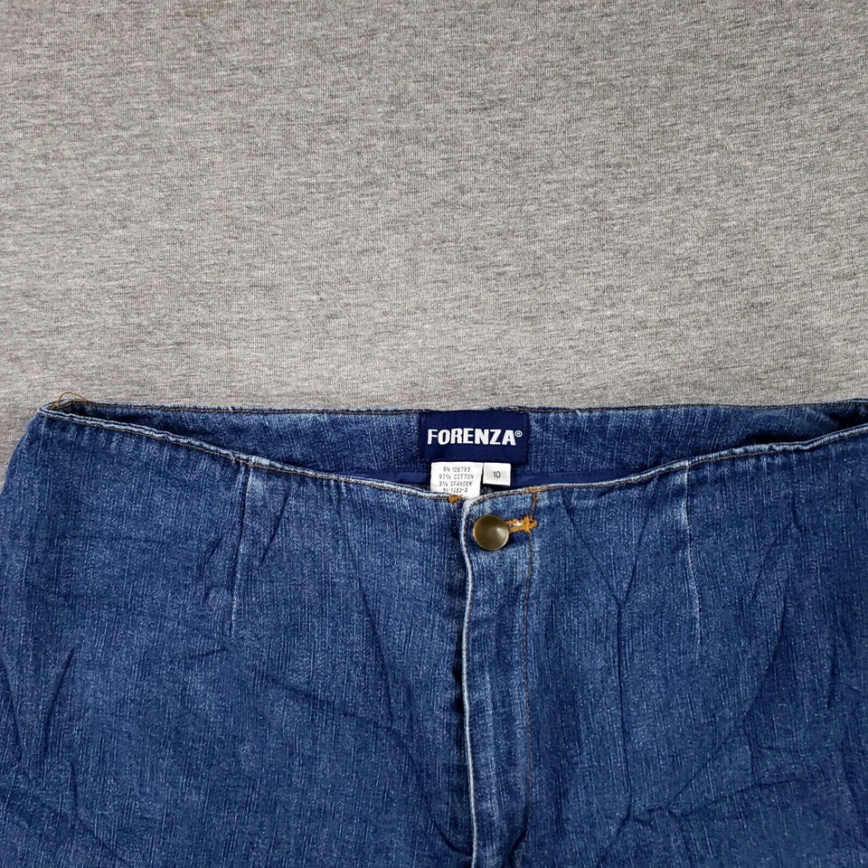 VINTAGE Forenza Size 10 Jeans Retro 90s High Rise Capri Crop Retro - Image 2 of 4