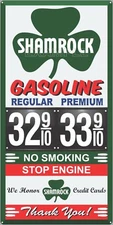 SHAMROCK GAS STATION PRICE PER GALLON OLD PUMP SIGN REMAKE ALUMINUM SIZE OPTIONS