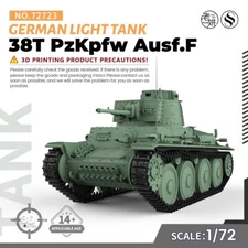 SSMODEL 723 V1.9 1/72 25mm Military Model Kit German 38T PzKpfw Light Tank Ausf.