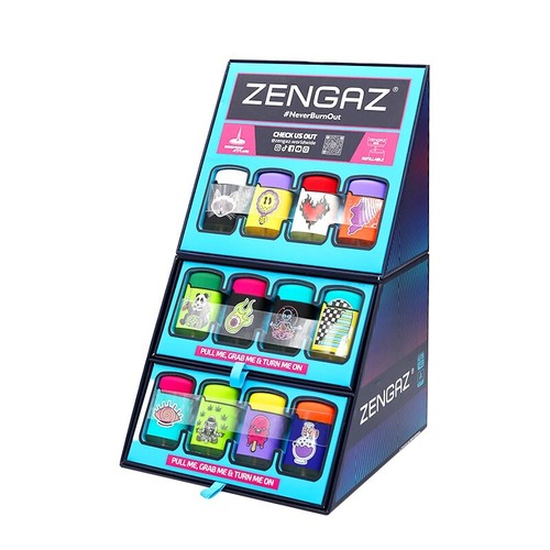 Zengaz Windproof Jetflame Refillable Lighters- Count 8