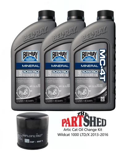 Oil Change Kit Bel-Ray SIDE X SIDE ARCTIC CAT 1000 Wildcat LTD / X 13-16
