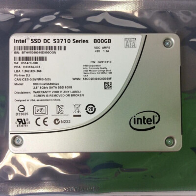 Intel 800GB DC S3710 Series SSD MLC SATA 2.5'' SSDSC2BA800G4 G2010140 Sealed
