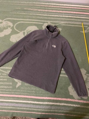 THE NORTH FACE HERREN PULLOVER MITTELGRAU PULLI 1/4 ZIP FLEECE