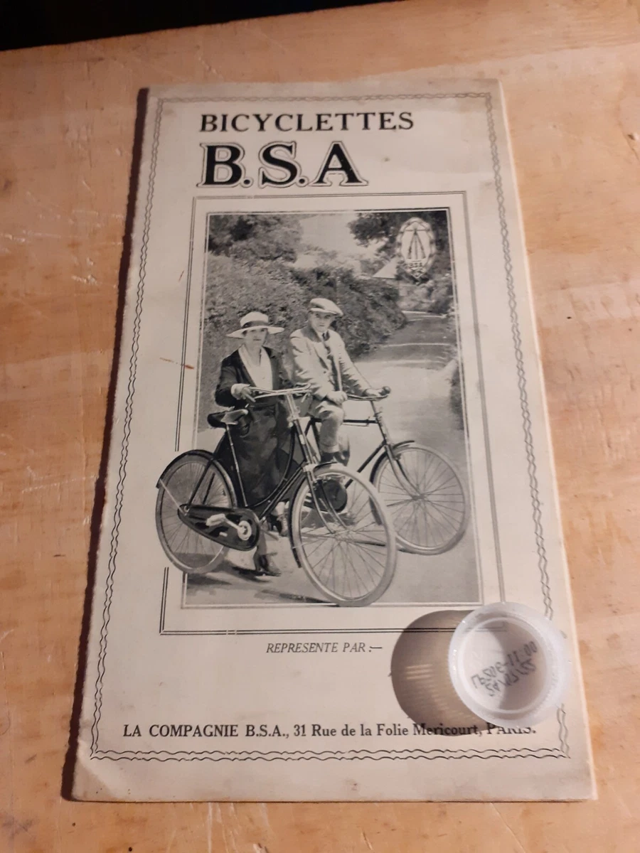 CATALOGO BICI B.S.A 1908 BROCHURE velo ancien cycling bicycle