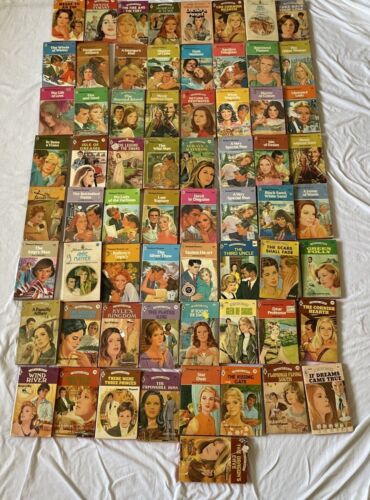Vintage HARLEQUIN Romance Red Edge Lot Of 80 Paperback Books Collection