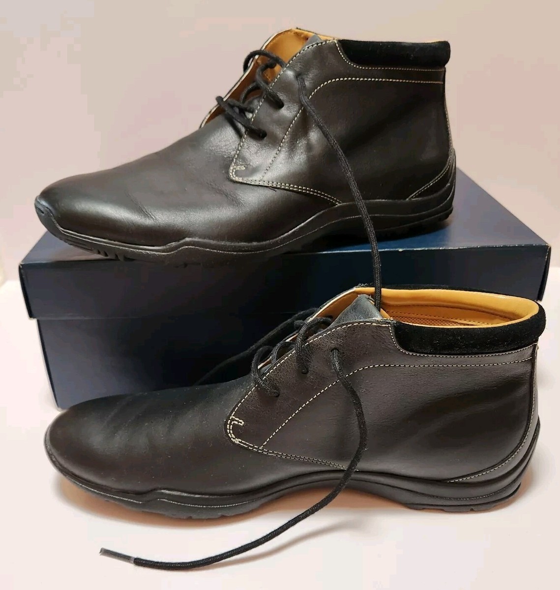 Cole Haan Air Hughes Chukka Boots Mens Size 8.5 Black Leather C12869 Casual Cole Haan Air Hughes Chukka Boots Mens Size 8.5 Black  main image 4