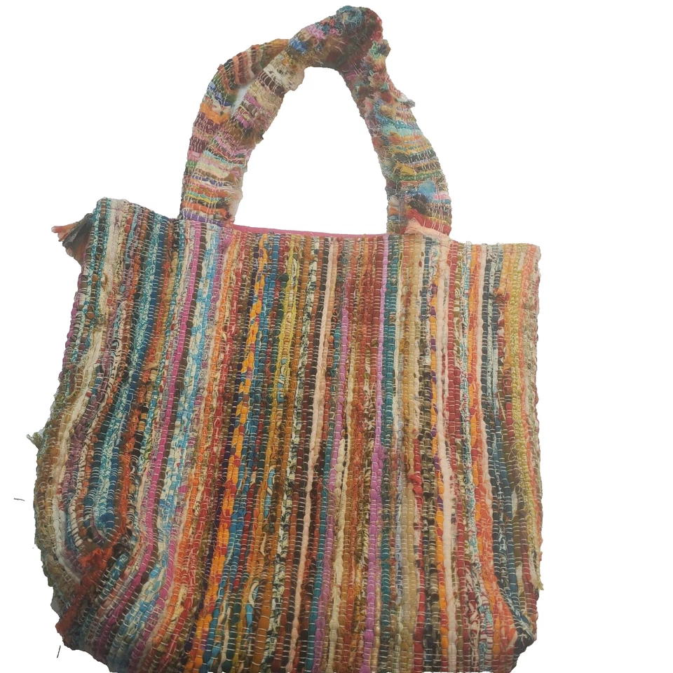 Bolso de Mano Twos Company Multicolor Tejido Abstracto Cartera Foto 3 de 4