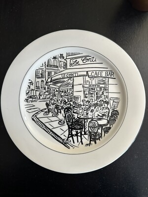 Mikasa PARISIAN SCENES Dinner Plates by Susan Steinberg + dessert plate