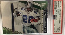 2019 Panini Donruss Elite Spellbound /299 Emmitt Smith #SP-31 HOF PSA 9
