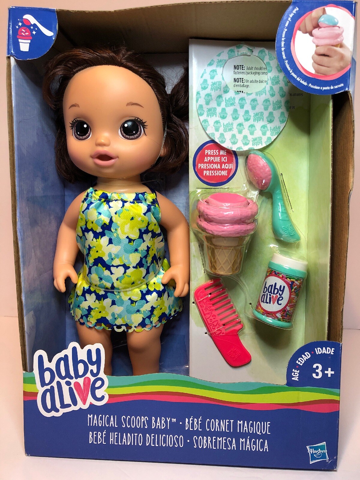 baby alive magical scoops brunette
