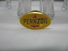 Pennzoil Oil Yellow Oval Hat Lapel Pin