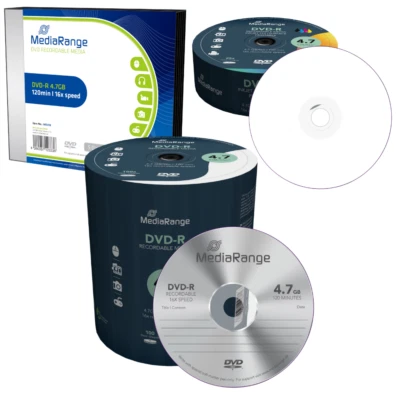 5-100 MediaRange Premium Rohlinge DVD±R 4,7GB 120min 16x fach Spindel/Shrink NEU