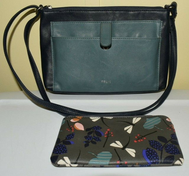 Relic Crossbody Small Bag W Wristlet Card Slots Adjustable Strap Good 