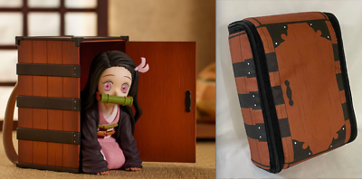Demon Slayer Nezuko Kamado Figure wooden box & Carrying Backpack
