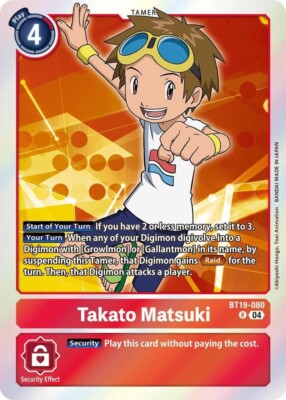 Takato Matsuki Foil - BT19-080 NM - Digimon TCG
