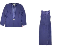 Michaelangelo 8 Formal Dress Jacket 2 Pc Set Suit Purple Rhinestone Event Party