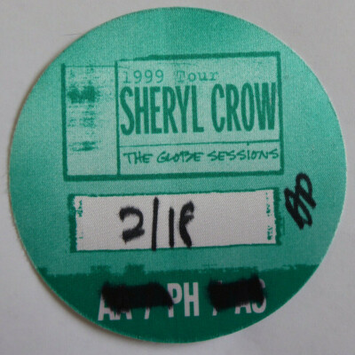 Sheryl Crow concert photo pass Globe Sessions Tour London England 18th Feb 1999