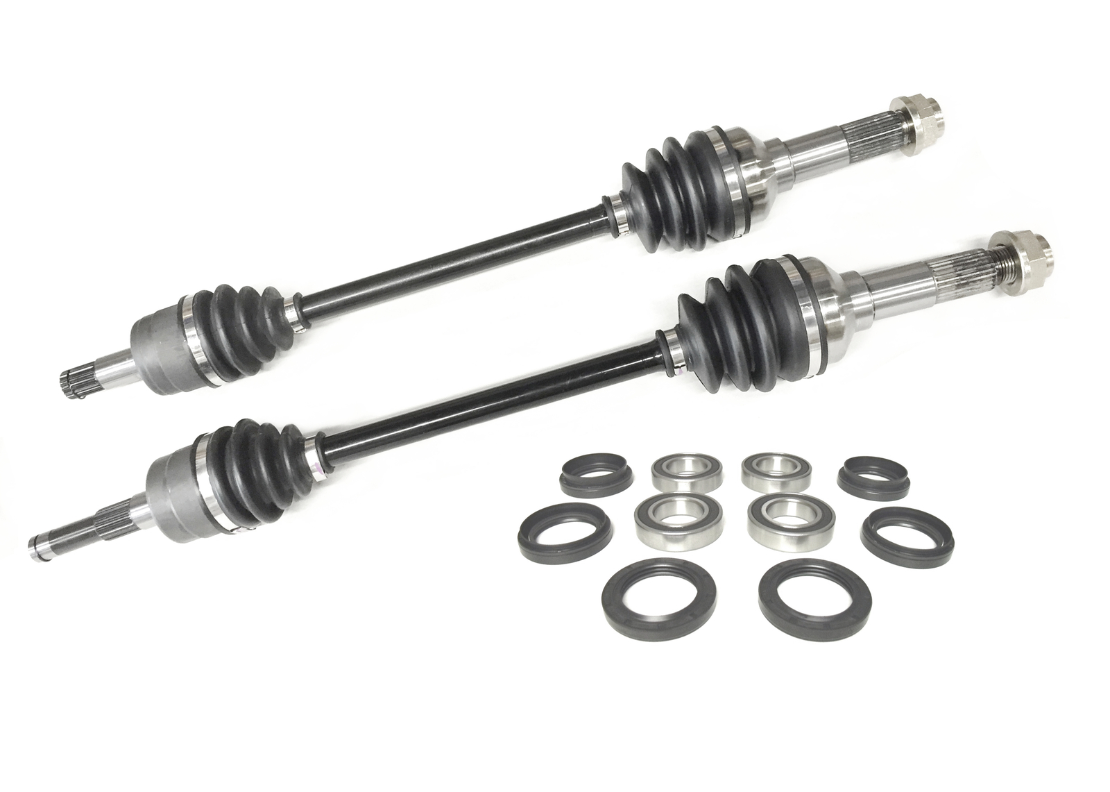 Front CV Axle Pair with Wheel Bearing Kits for Yamaha Rhino 450 & 660