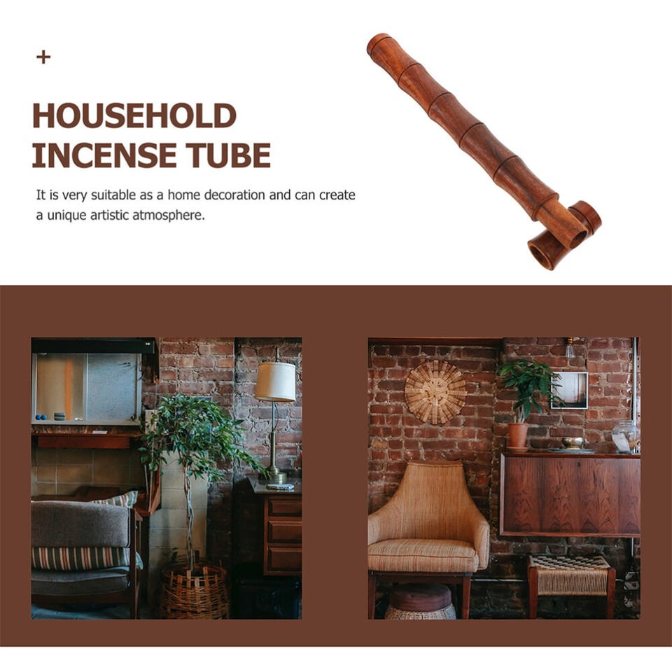 Wood Incense Tube Imitation Bamboo Joint Incense Sticks Container