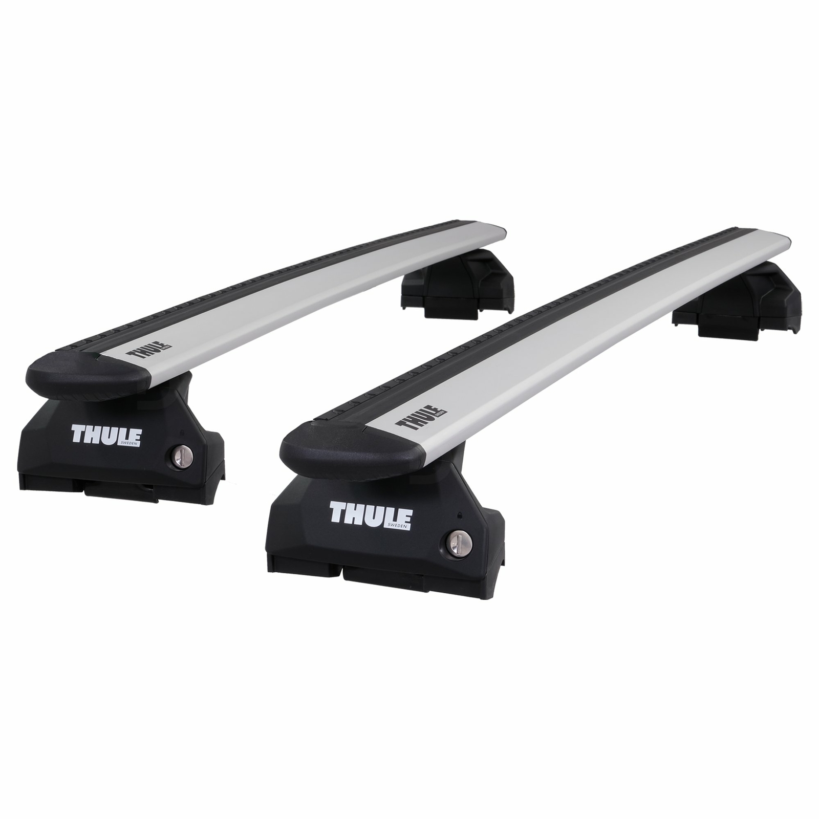 Thule WingBar Evo Silver Roof Bars Set to fit Jeep Compass 18-25 Closed Rail