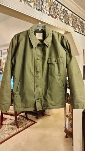 1968 A2 Deck Jacket Extra Large Vintage Vietnam War Military Utility US Navy