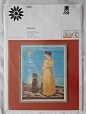 Oehlenschlager Denmark Billede 04874 Woman  Dog Cross Stitch Sewing Pattern H 