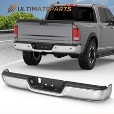 Chrome Rear Step Bumper For 2009-19 Dodge Ram 1500 10-12 Ram 2500 3500 W Sensor