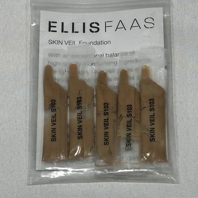 Ellis Faas Skin Veil Foundation Sample S103 Fair Medium Lot Of (5) Travel 18422