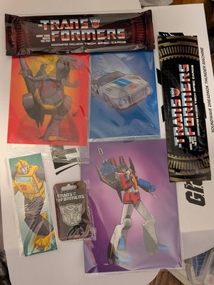 Transformers Skybound Compendium Kickstarter Extras Lot (Tech Specs, Cards, Pin)