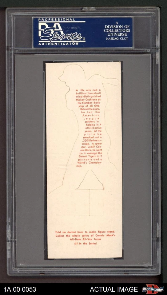 1951 Topps Connie Mack's All-Stars Mickey Cochrane HOF PSA 4.5 - VG/EX+ - Image 2 of 2