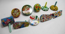 US Metal Toy Mfg Co/Kirchhof Vintage 1950s Noisemakers Lot of 10 USA