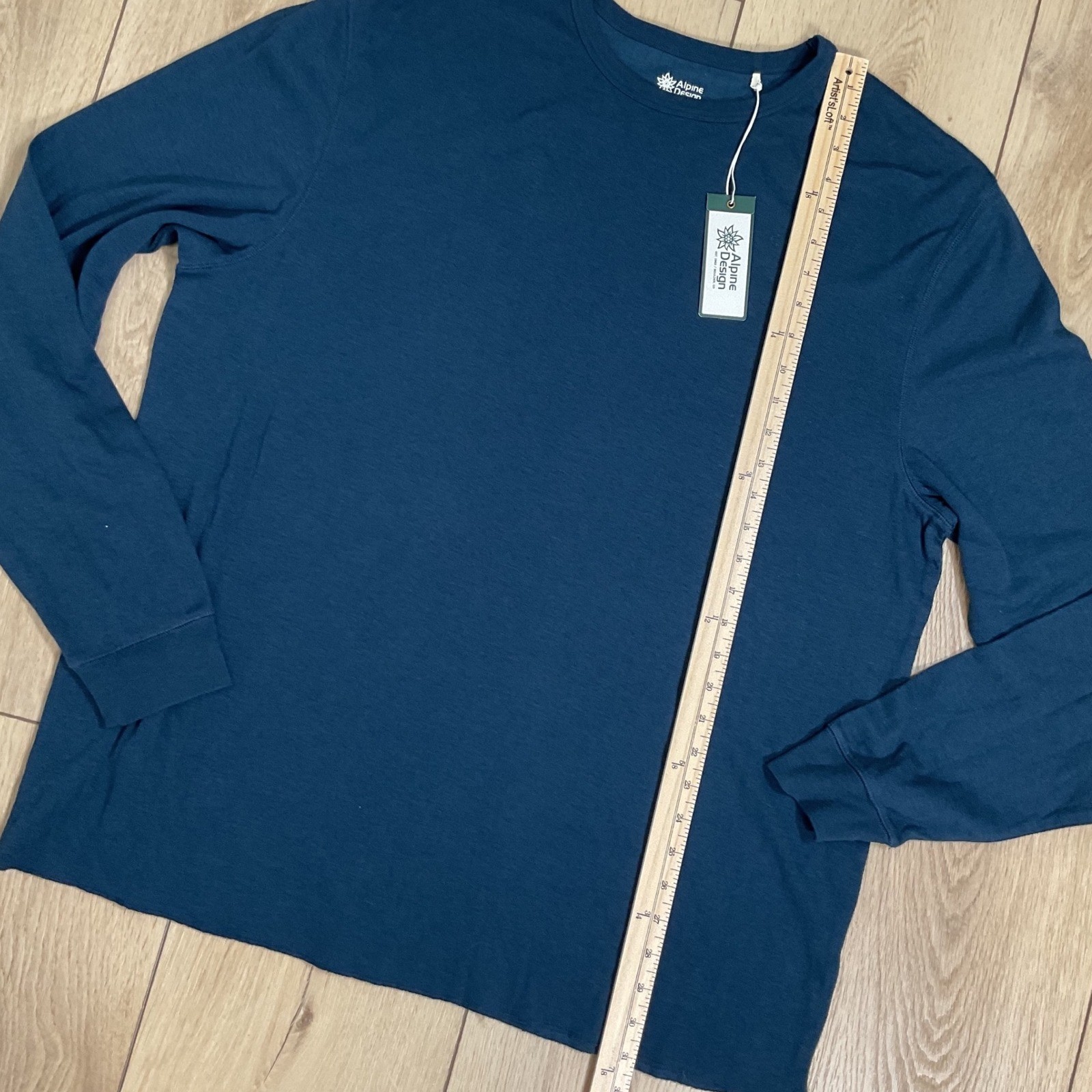 Alpine Design Mad Peak LS DuoFold Crew Vintage Blue XXL Mens Shirt