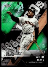 2020 Topps Chrome Decade of Dominance Die Cut Green Willie Mays  27/99