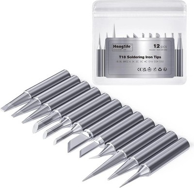 HANGLIFE T18 Soldering Iron Tips for Hakko FX-888D FX-888 FX8801 FX-600, and ...