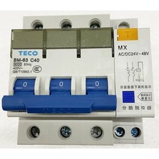 1PC NEW TECO BM-63 C40 3P MXAC/DC24V-48V circuit breaker Fast Ship YP1