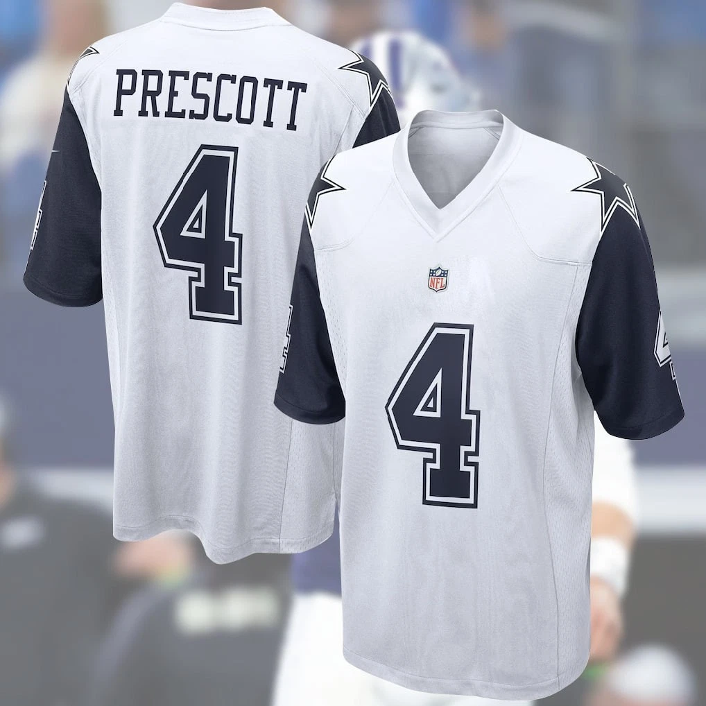 Prescot #4 Dak Dallas C 2025 Name & Number Player AOP Gift Fan Made