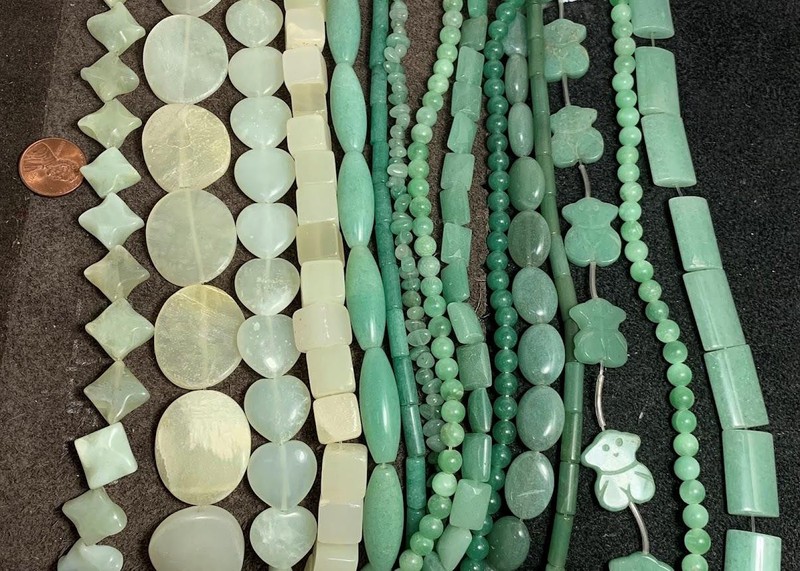 Resale //lot of 17 strands mix shape  gem stone beads/(t738b)