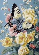 Butterfly Diamond Art Kits for Adults, 5D Full Drill Diamond Painting Kits for A