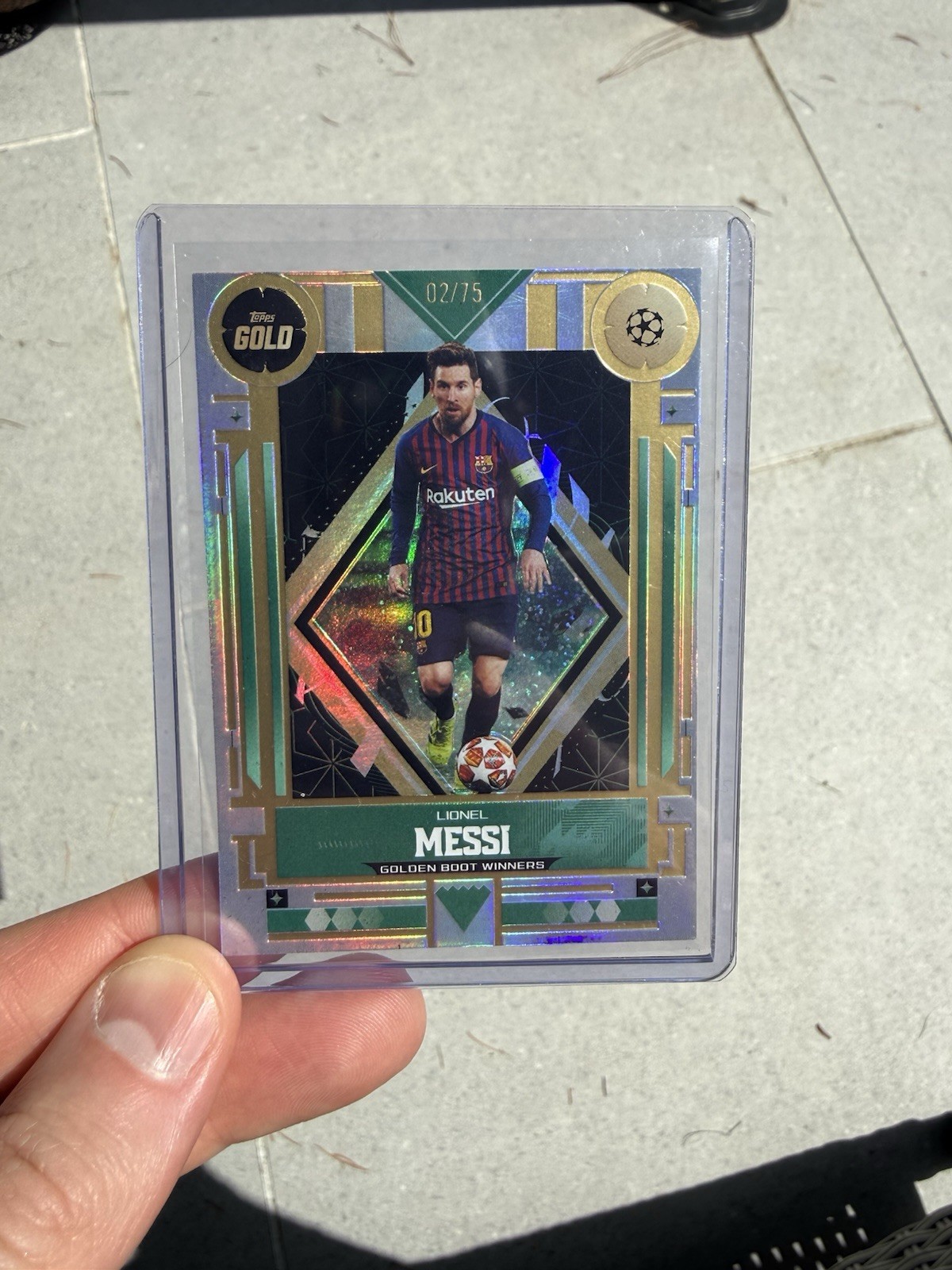 Lionel Messi 2/75 Topps Gold UCC 2025/26 Golden Boot Winner Barcelona
