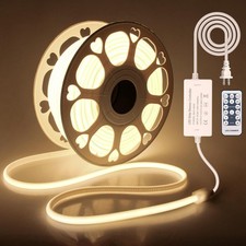 100FT COB Led Rope Lights Outdoor Led Strip Lights Waterproof AC 110V 120V Wa...
