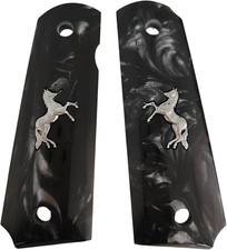 1911 Grips Full Size,White Pearl,Black Pearl,Bonded Ivory,Silver Horse,Gold Hors