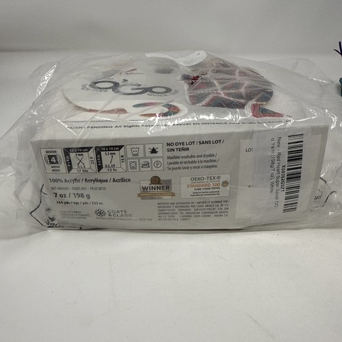 O Go Quick Start Red Heart White Yarn 7 Oz/198 G/ 364 Yards No Dye Lot NIB - Picture 2 of 5