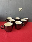 DWN3-7A-Vintage Redwing Bronze Coffee Cup handpainted 1950s Set Of 7